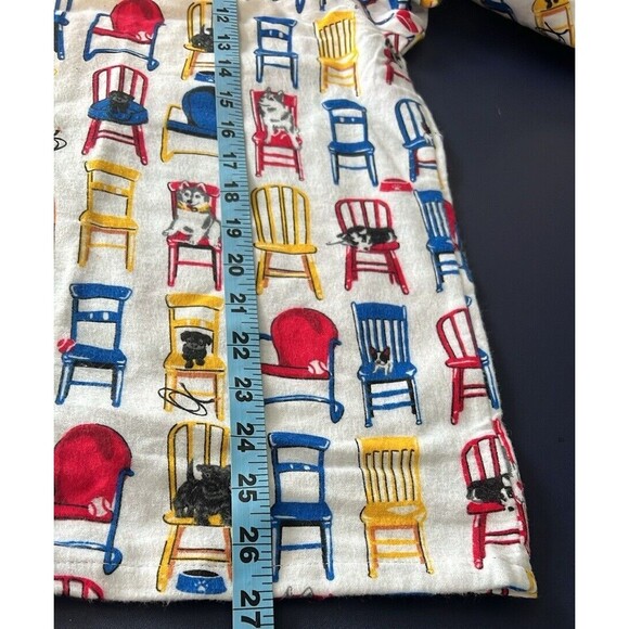 Frankie‎ & Johnny Chairs and Pets Print XL Pajama Flannel Soft Shirt - Picture 7 of 8